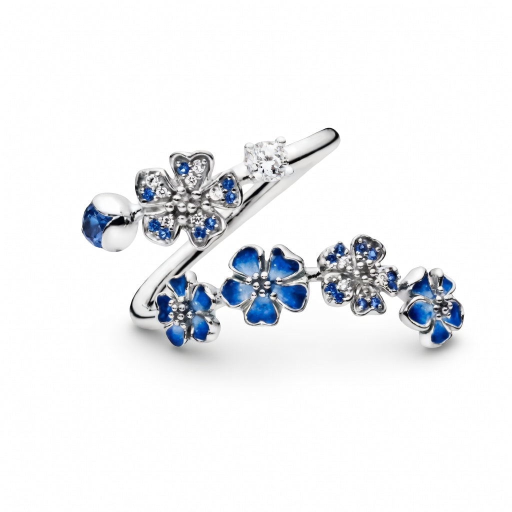 Blauer Cherry Blossom Ring