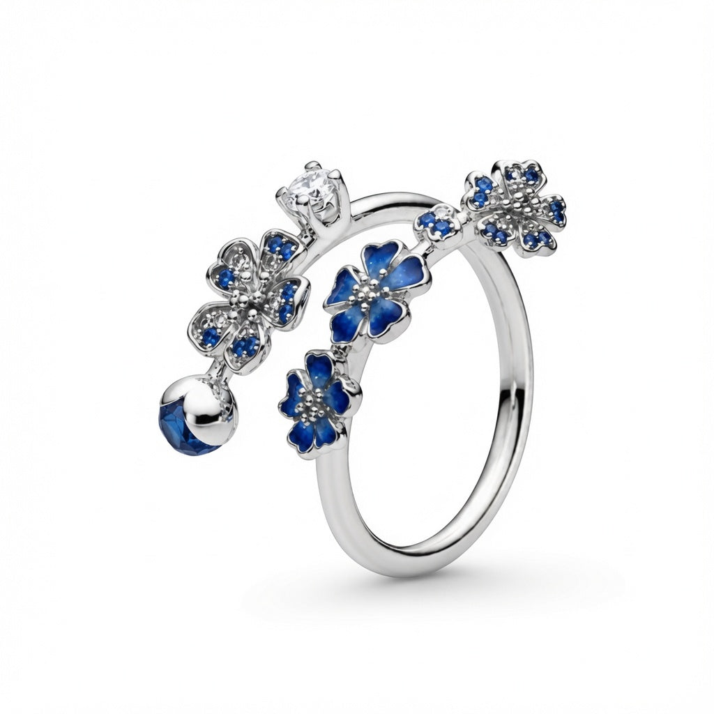 Blauer Cherry Blossom Ring